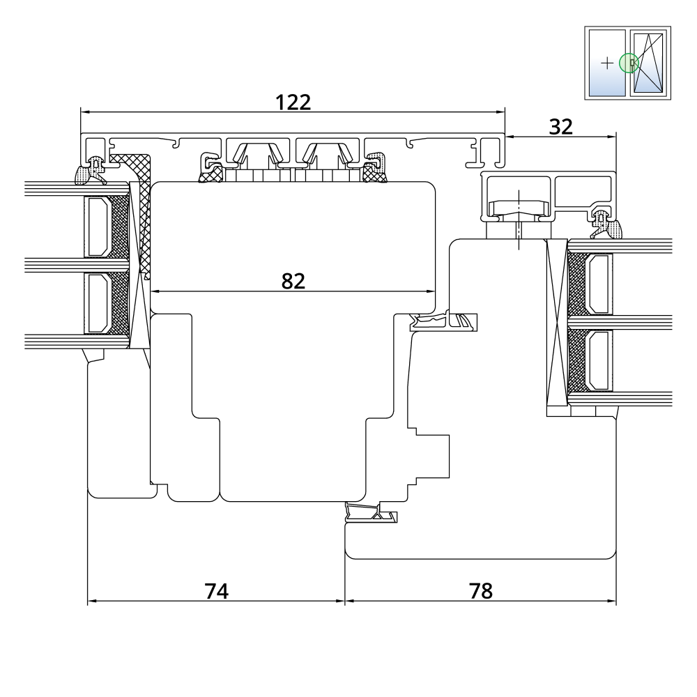 Idealu Design IV 92 Oscillo-battant
