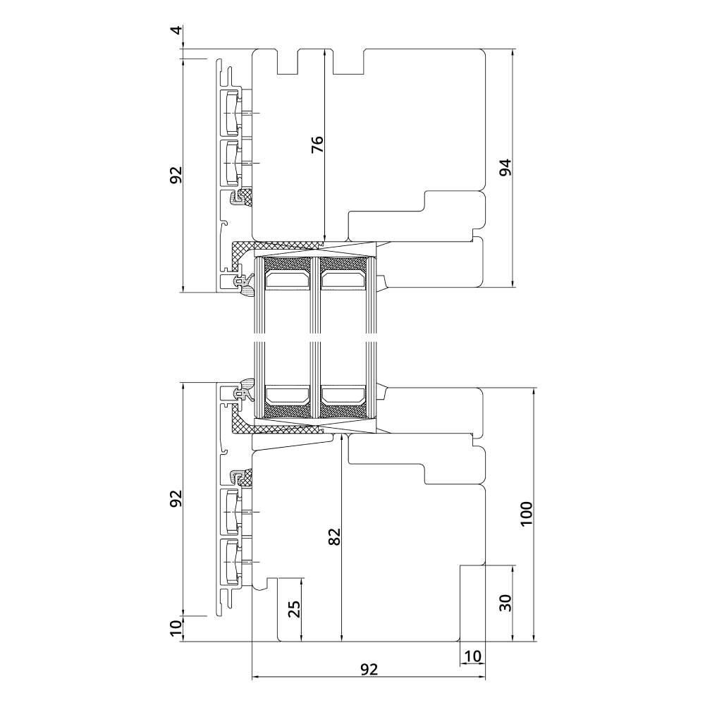 Idealu Design IV 92 Vitrage Fixe Montage