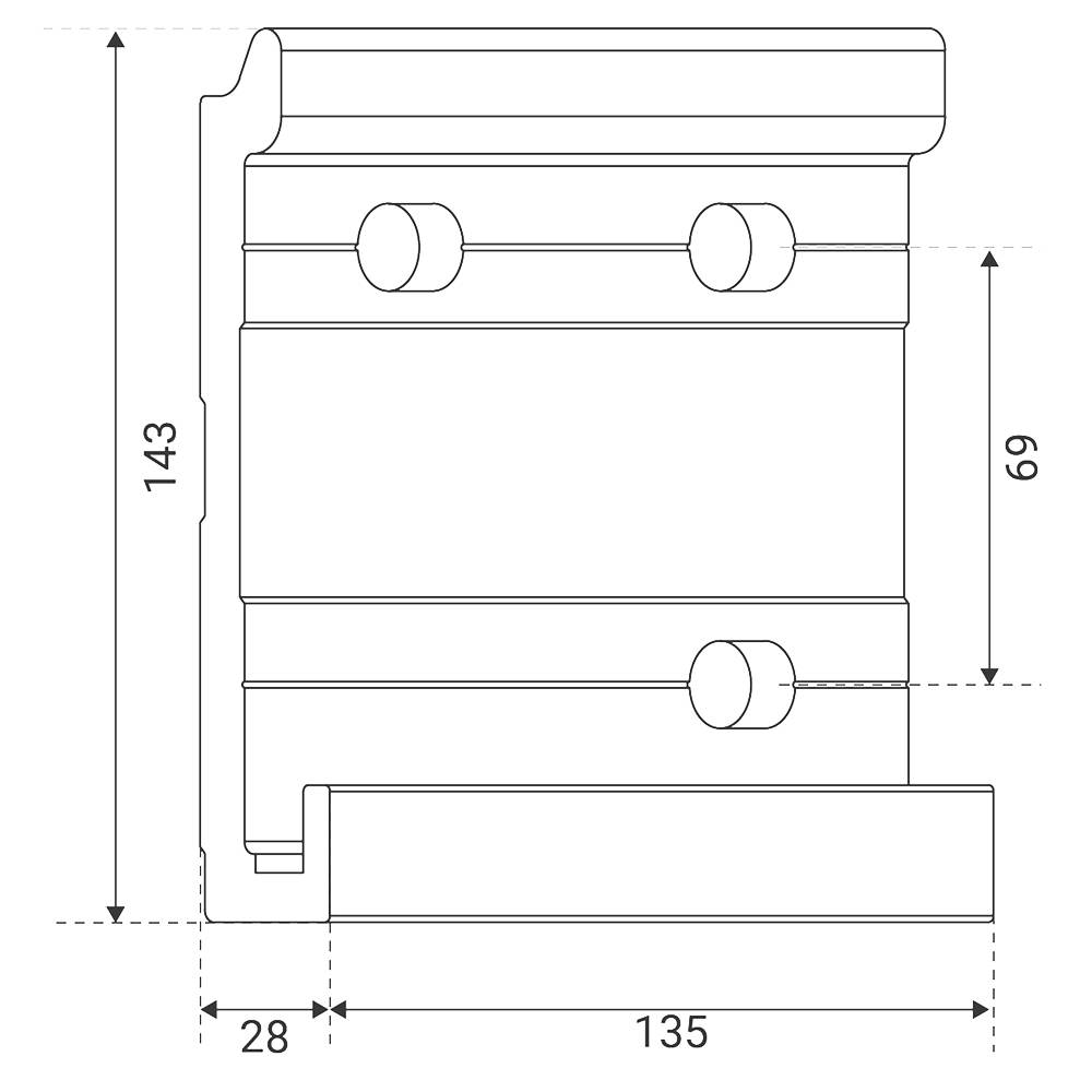 Store banne Exclusif : Pose au mur droite (au-delà de 480 cm)