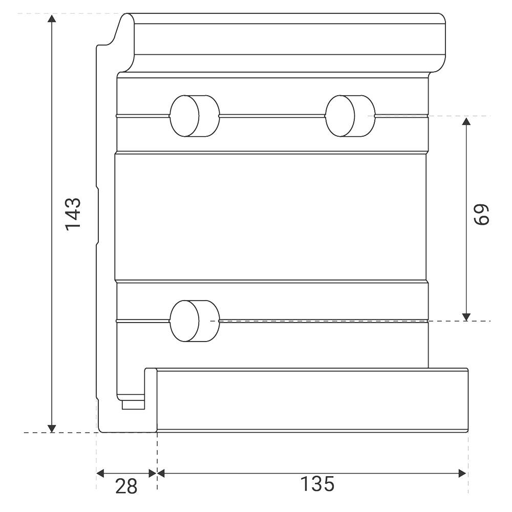 Store banne Exclusif : Pose au mur gauche (au-delà de 480 cm)