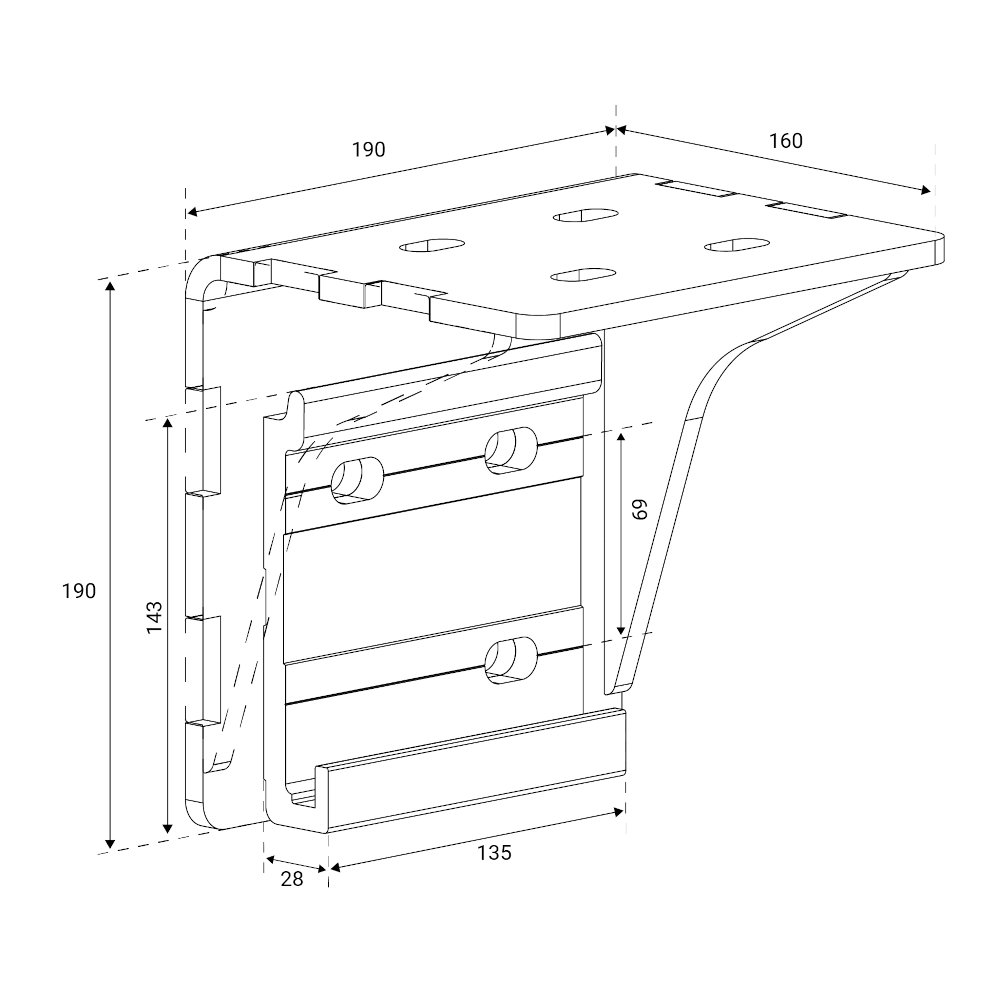 Store banne Exclusif : Pose au plafond droite (au-delà de 480 cm)