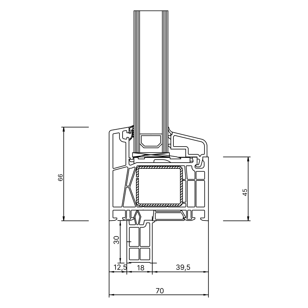 Profilé de raccordement 30 mm extérieur