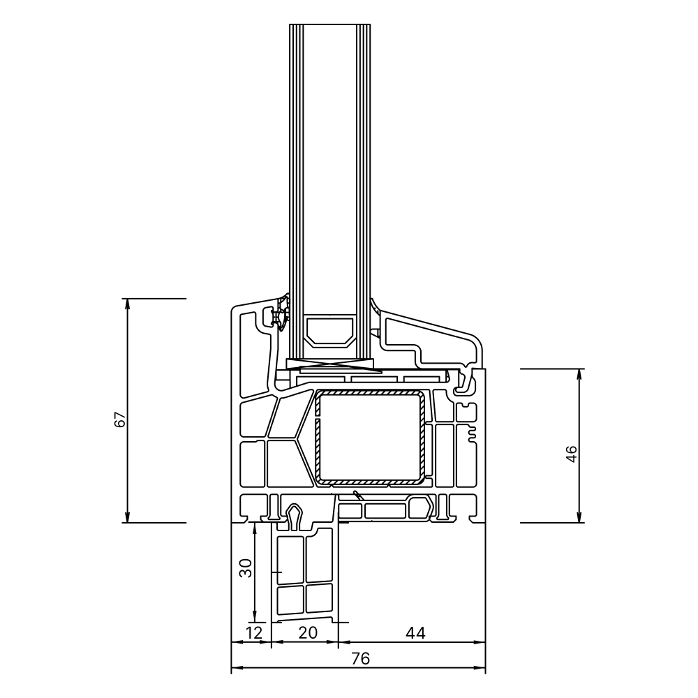 Profilé de raccordement 30 mm extérieur