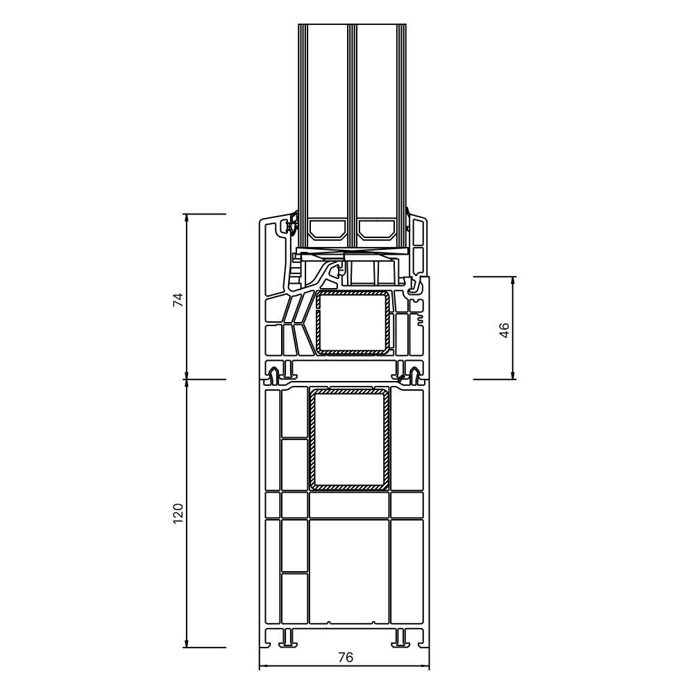Élargissement du cadre 120 mm