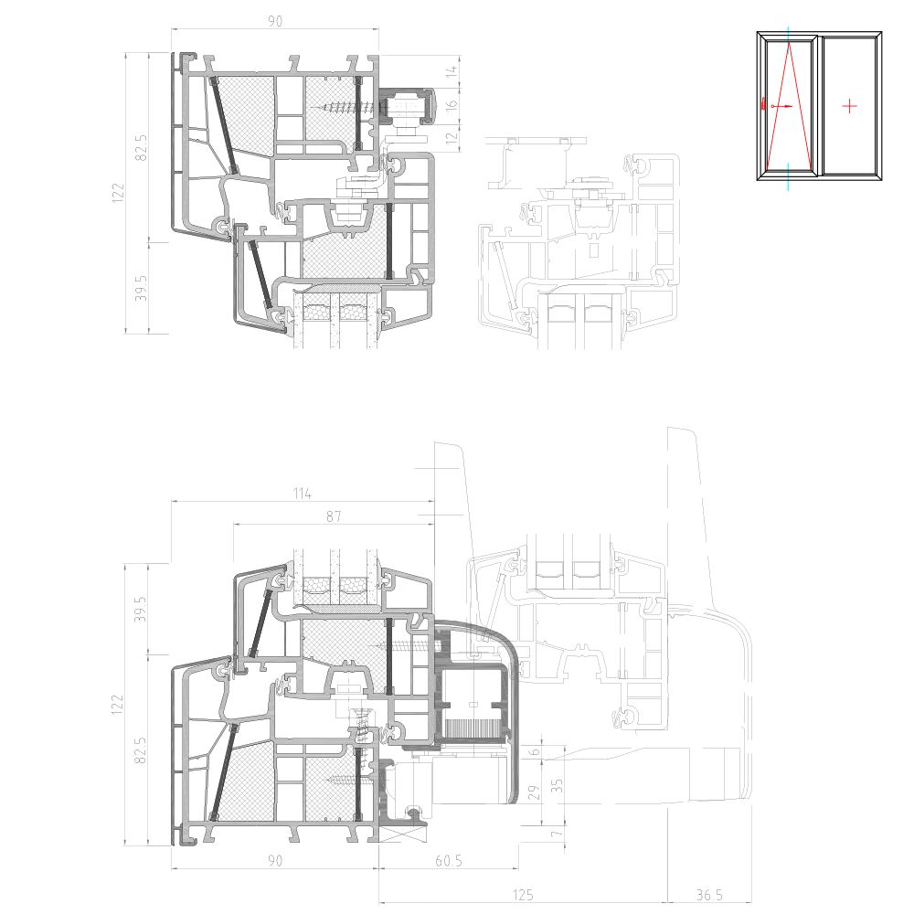 TwinSet 8000 ED - Porte oscillo-coulissante