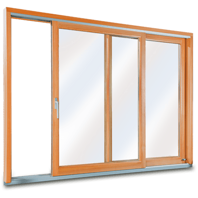 baie vitree mixte en bois-aluminium