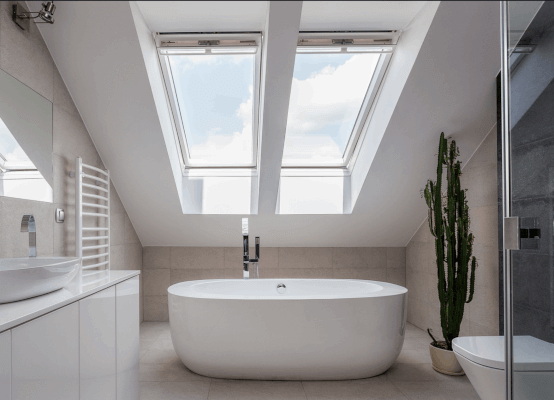Fenêtres de toit PVC salle de bains