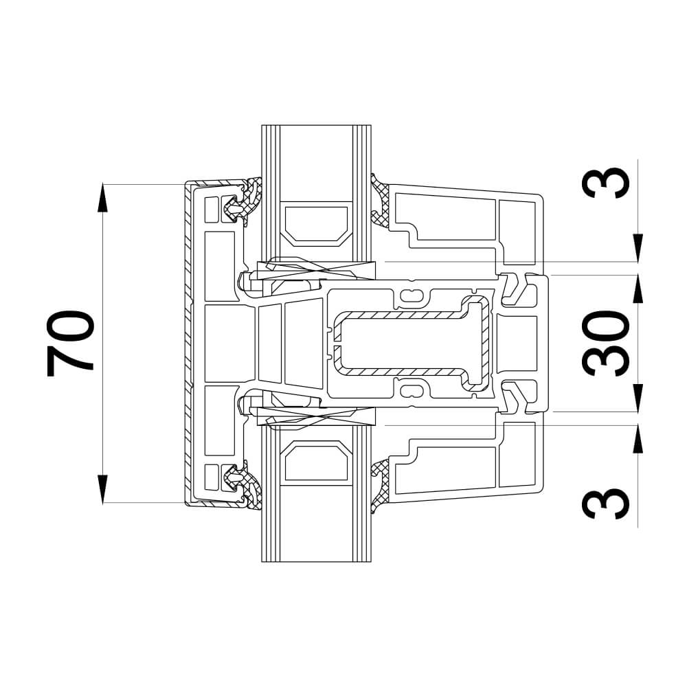 TwinSet neo MD - Vrai croisillon 70 mm