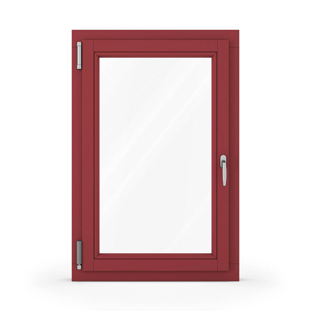 Fenêtre bois rouge