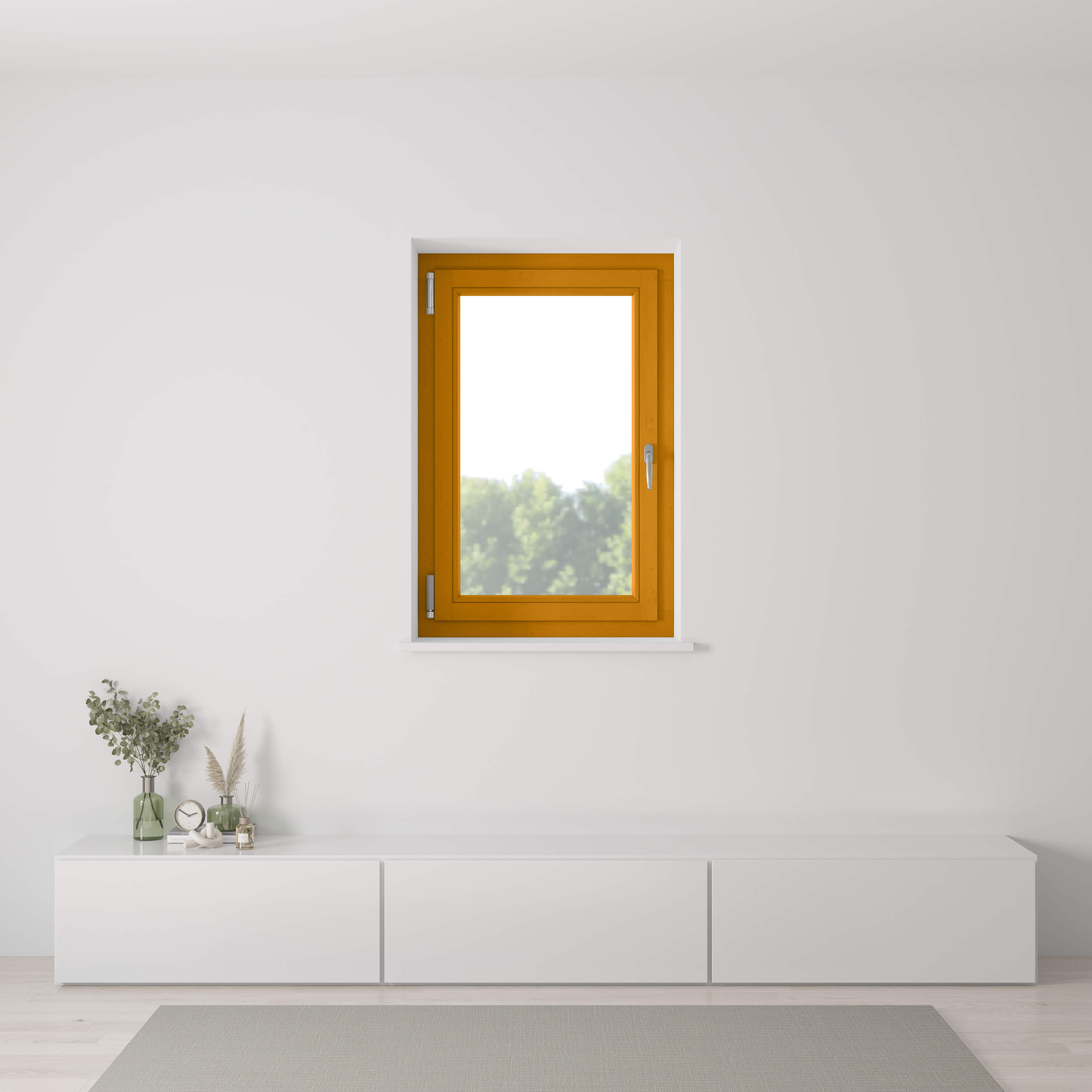 Fenêtre bois-alu intérieur en pin clair