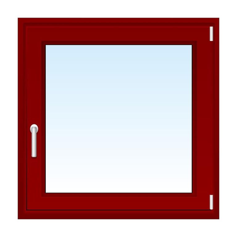 Fenêtre bois rouge