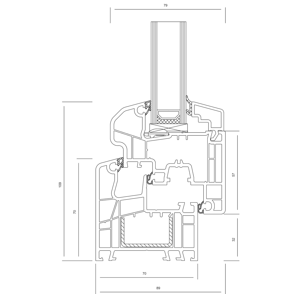 Coupe de profilé PVC aluplast IDEAL 5000®