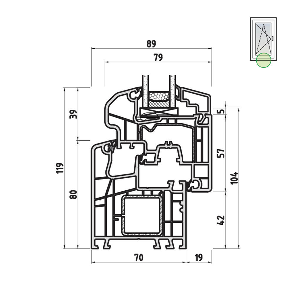Coupe de profilé PVC aluplast IDEAL 5000®
