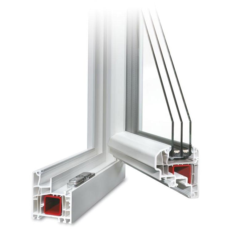 Profilé PVC aluplast IDEAL 5000® ouvert
