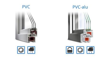 menuiserie en PVC ou menuiserie mixte PVC-aluminium