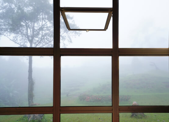 Fenêtre pivotante vue extérieure