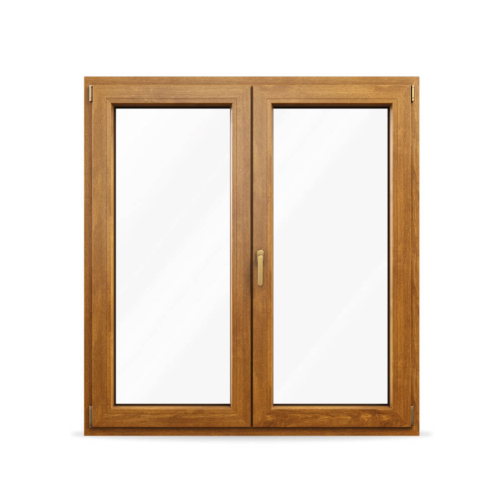 Fenêtre VEKA en chêne doré