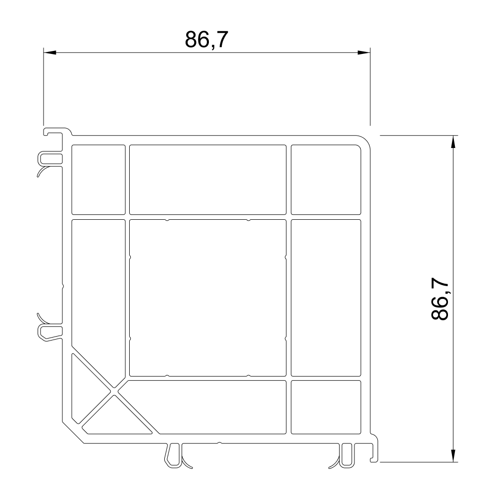 Fenêtre et porte-fenêtre 76 MD – couplage d’angle à 90° Fenêtre et porte-fenêtre 76 MD – couplage d’angle à 90°