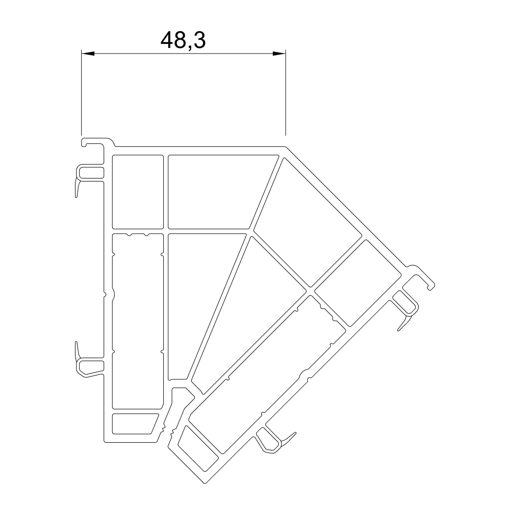Fenêtre et porte-fenêtre 76 MD – couplage d’angle à 90° Fenêtre et porte-fenêtre 76 MD – couplage d’angle à 90°