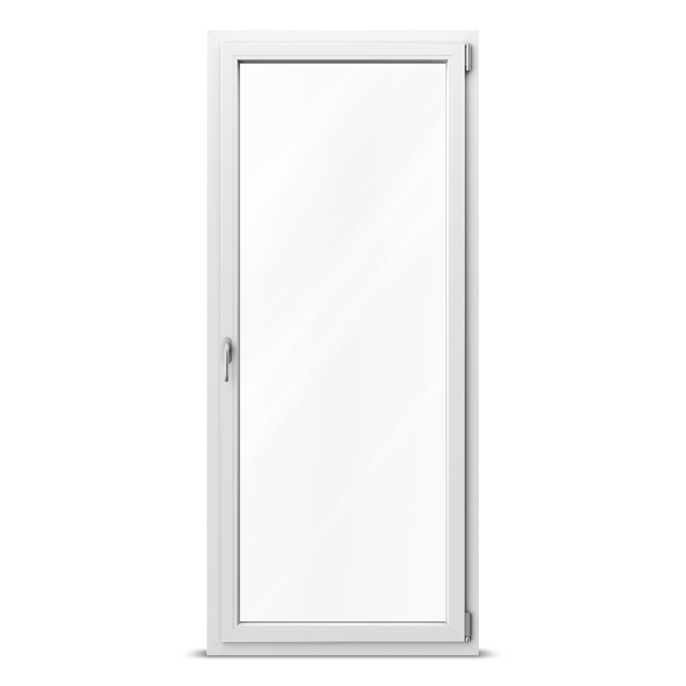 Vue intérieure d’une porte-fenêtre en PVC