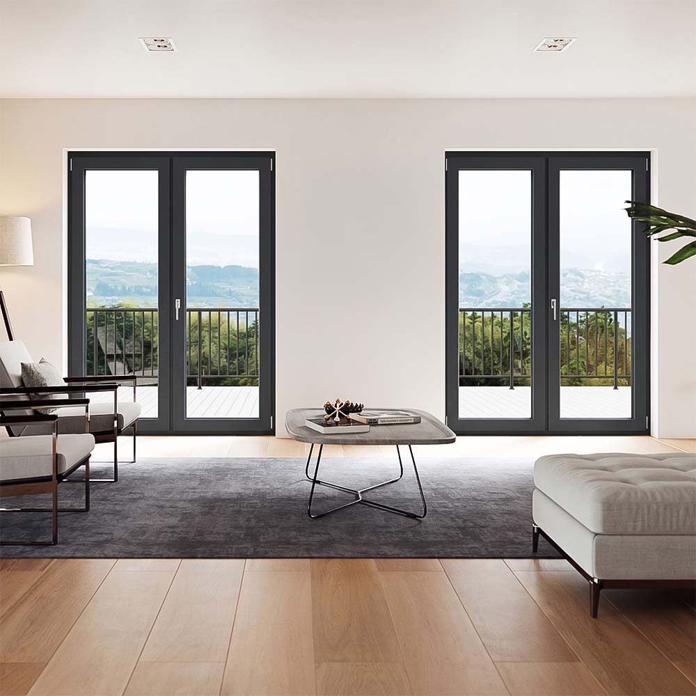 Portes-fenêtres WinDowSys en gris anthracite Portes-fenêtres WinDowSys en gris anthracite