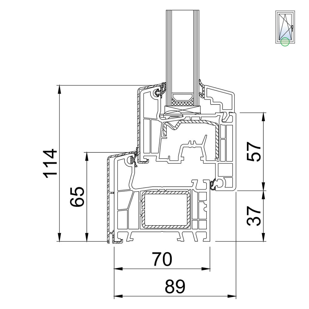 TwinSet 4000 - Cadre avec vantail