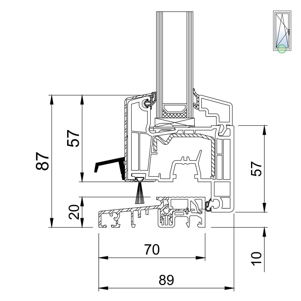 TwinSet 4000 - Porte-fenêtre avec seuil plat