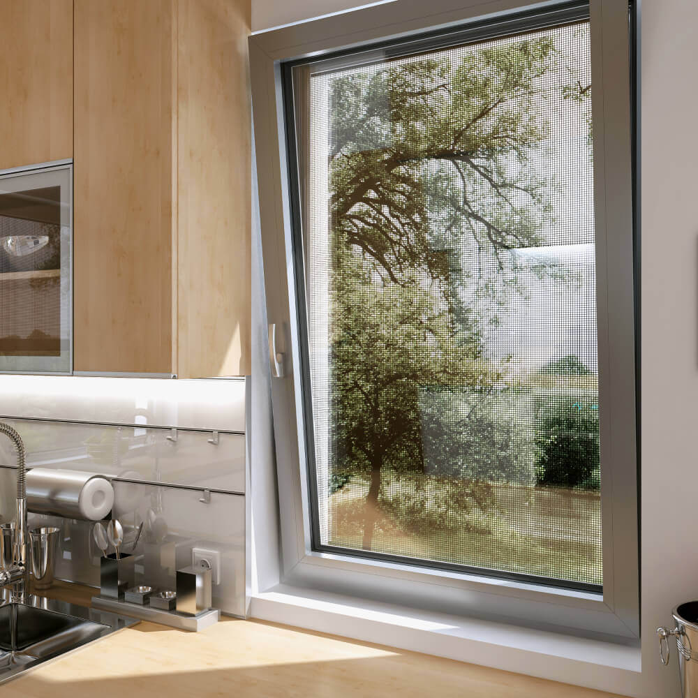Fenêtre en aluminium avec moustiquaire