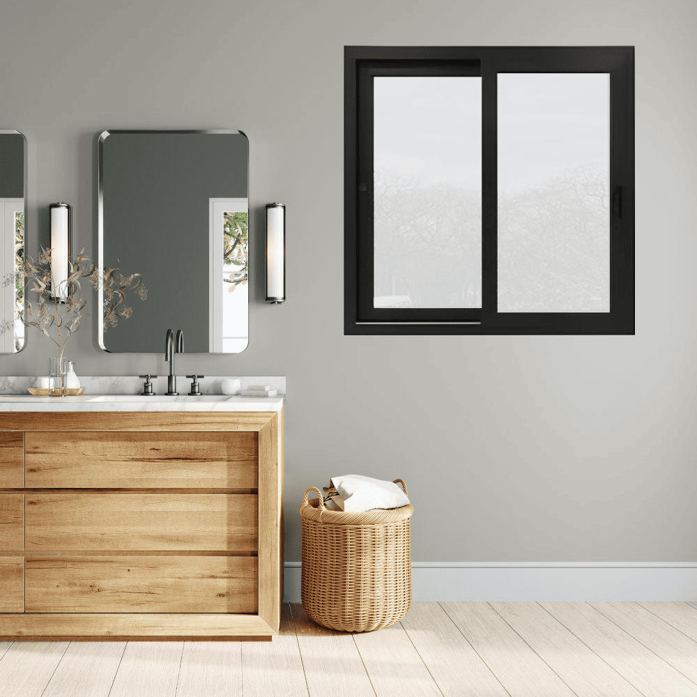 Fenêtre coulissante pour la salle de bain