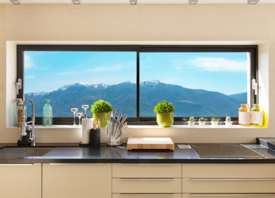 Fenêtre coulissante grande