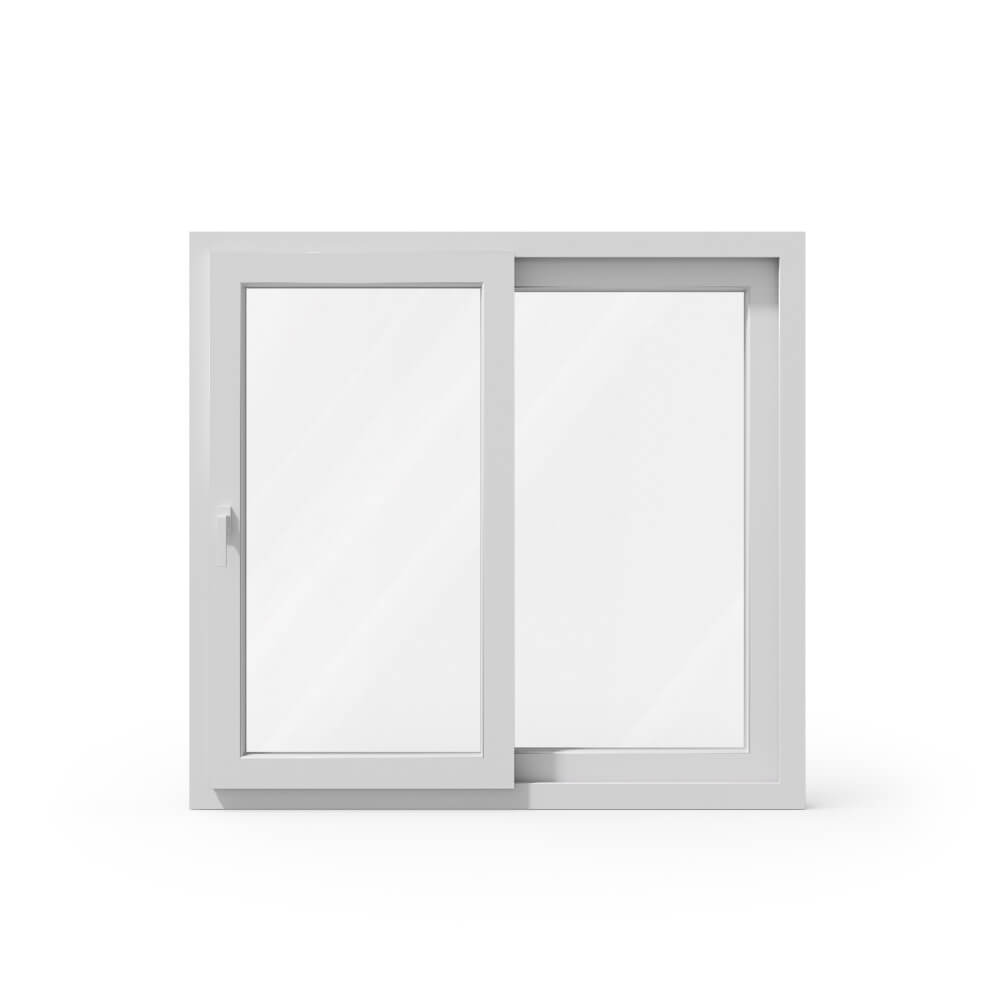 Fenêtre coulissante en PVC - vue intérieure