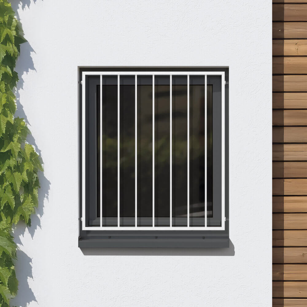 Grille de défense 1000 x 1000 mm sur façade