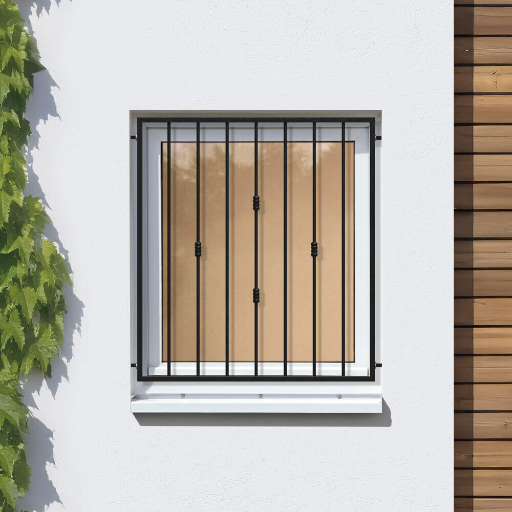 Grille de défense 1000 x 1000 mm sur façade