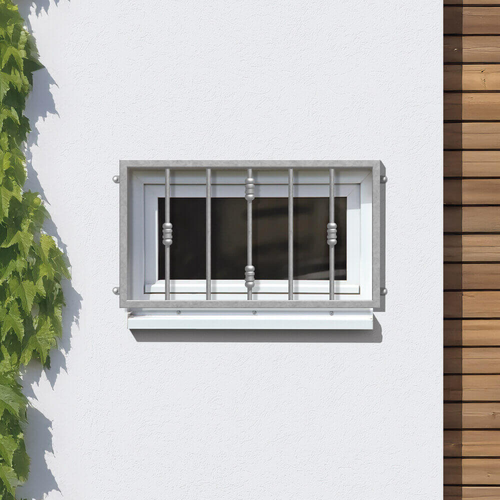 Grille de défense 900 x 450 mm sur façade