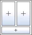 Fenêtre 2 vantaux allège fixes