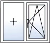 Fenêtre 2 vantaux oscillo-battante droite