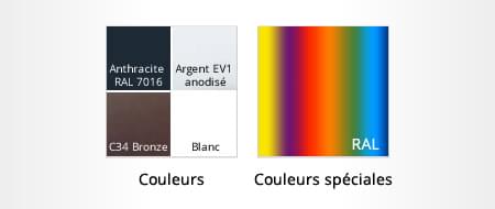 Couleurs configurables pour appuis de fenêtre extérieurs