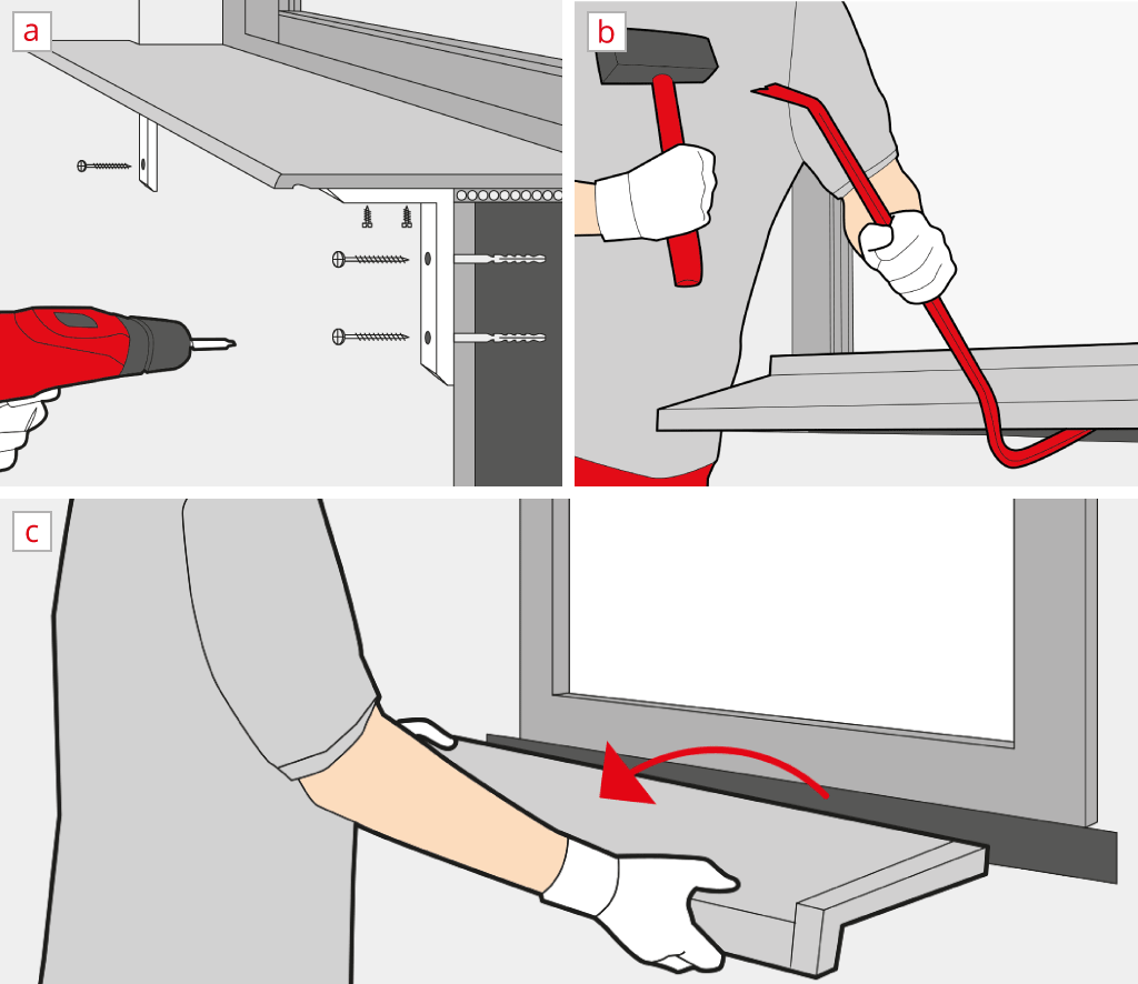 Déposer un Appui de Fenêtre intérieur