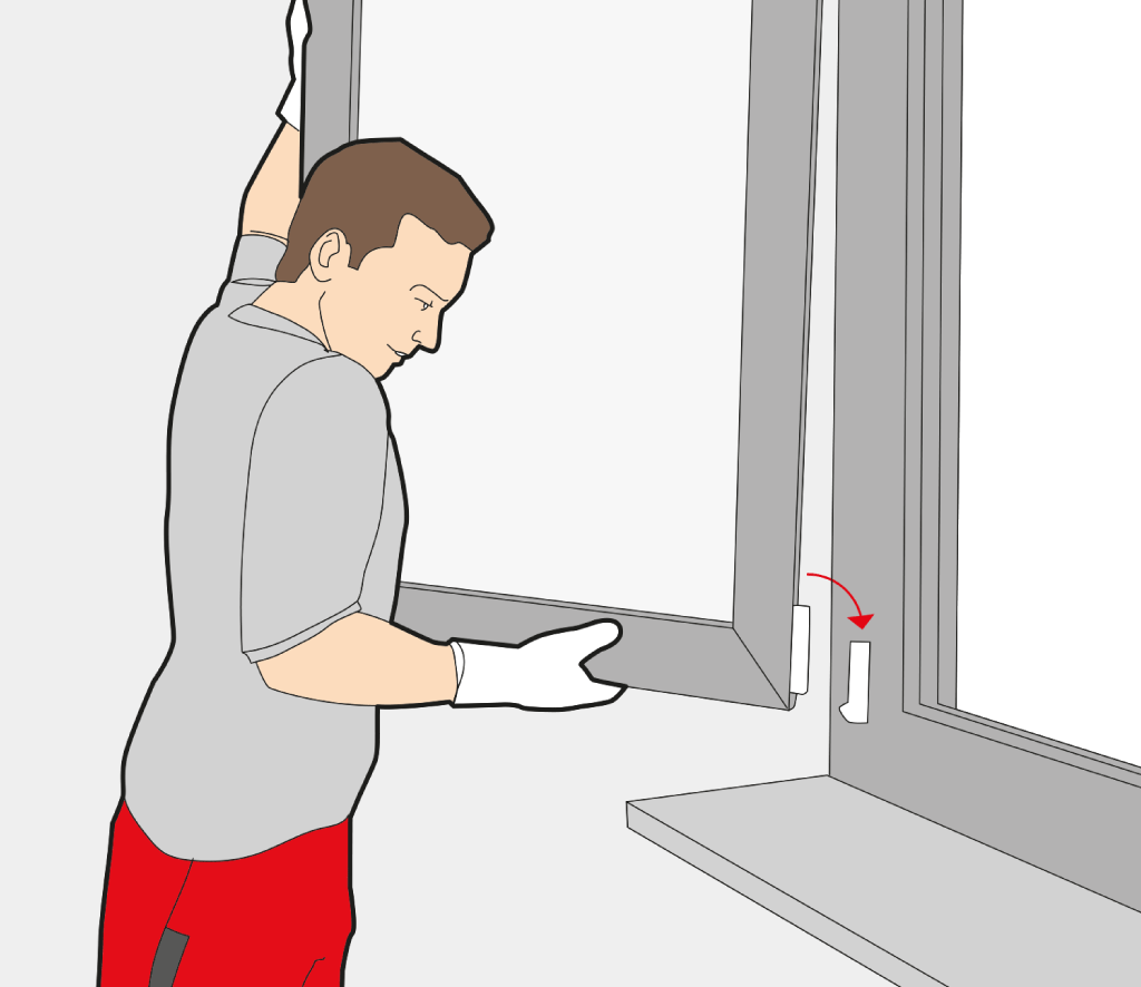 Accrocher le Vantail de la Fenêtre