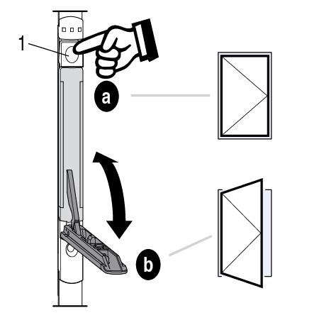 Utilisation du système de verrouillage de la fenêtre à ouvrant semi-fixe