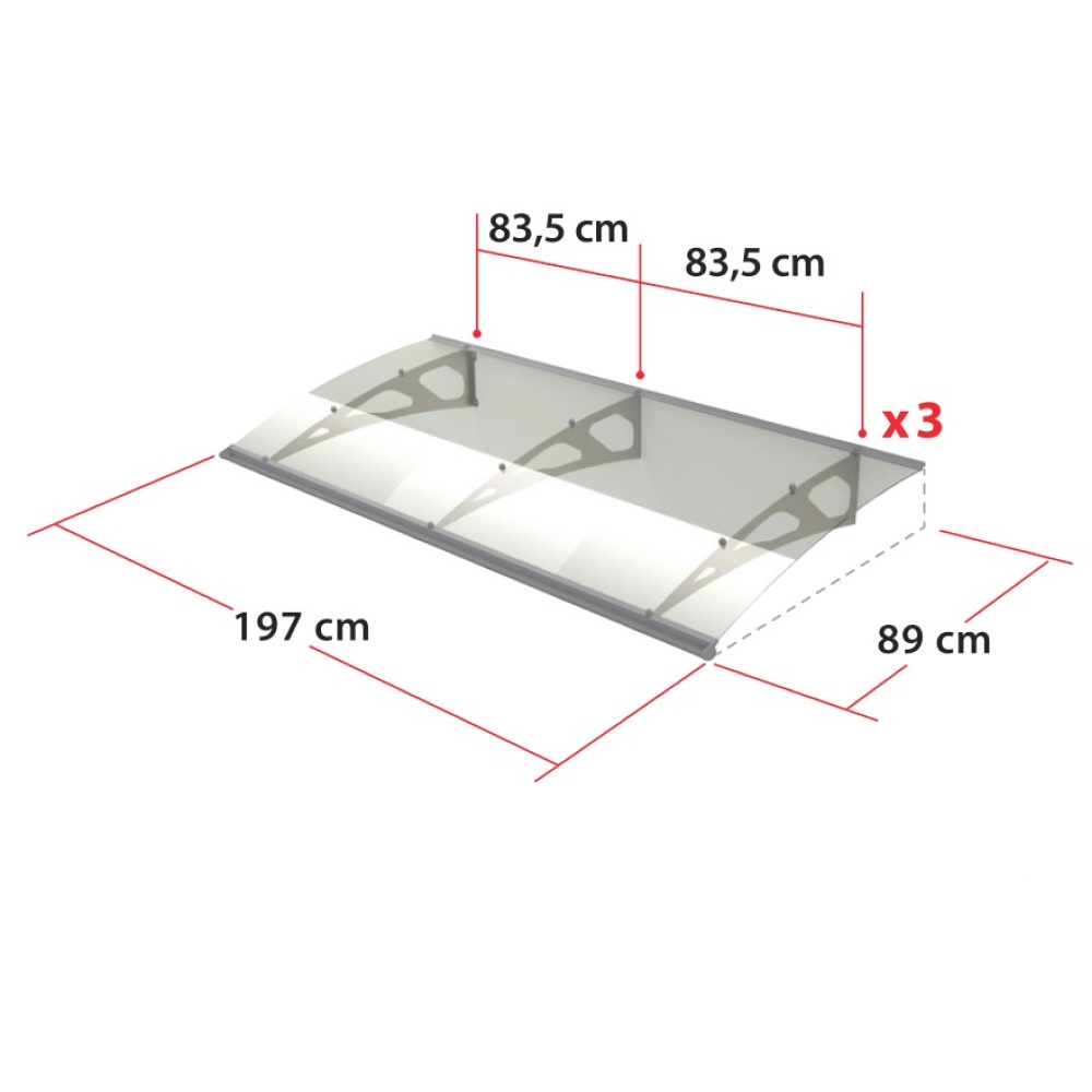 Marquise Bièvre dimensions - 197 cm de large