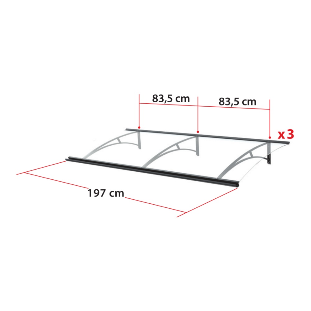 Marquise Nassogne dimensions - 197 cm de large