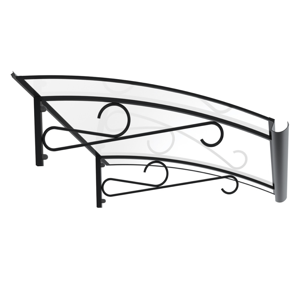 Marquise Beveren anthracite - Vue latérale