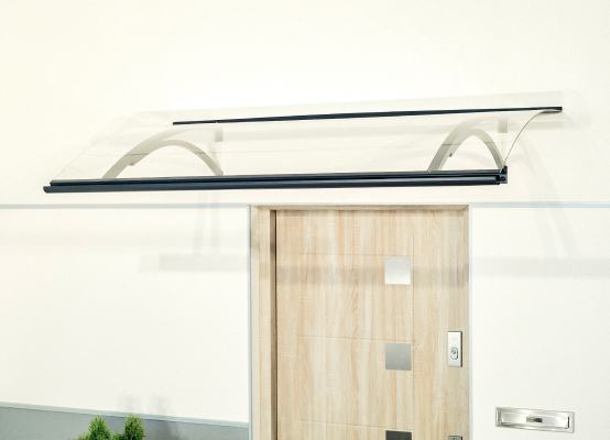 Marquise anthracite installée