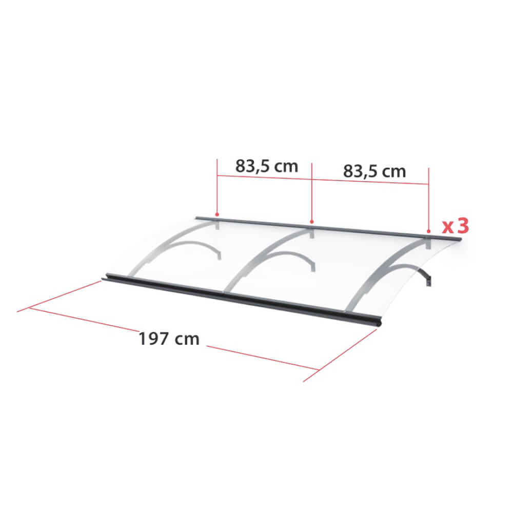 Marquise Lokeren dimensions - 197 cm de large