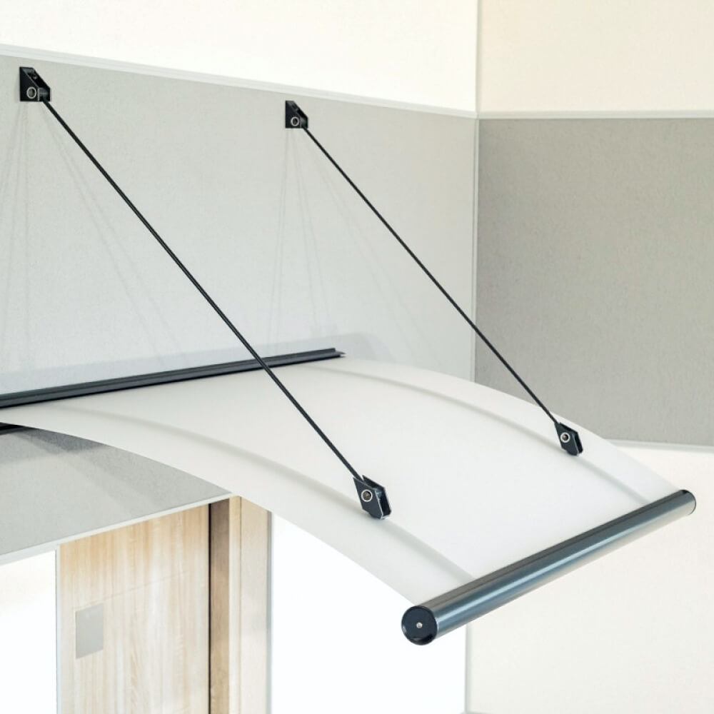 Marquise Bertogne anthracite - Vue latérale