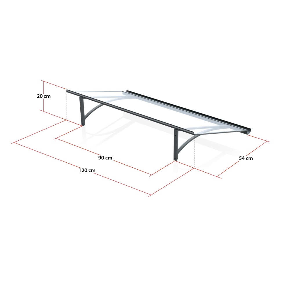 Marquise Antoing dimensions - 120 cm de large