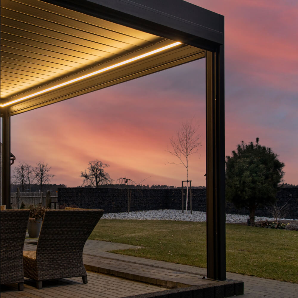 Éclairage de la pergola par ruban LED