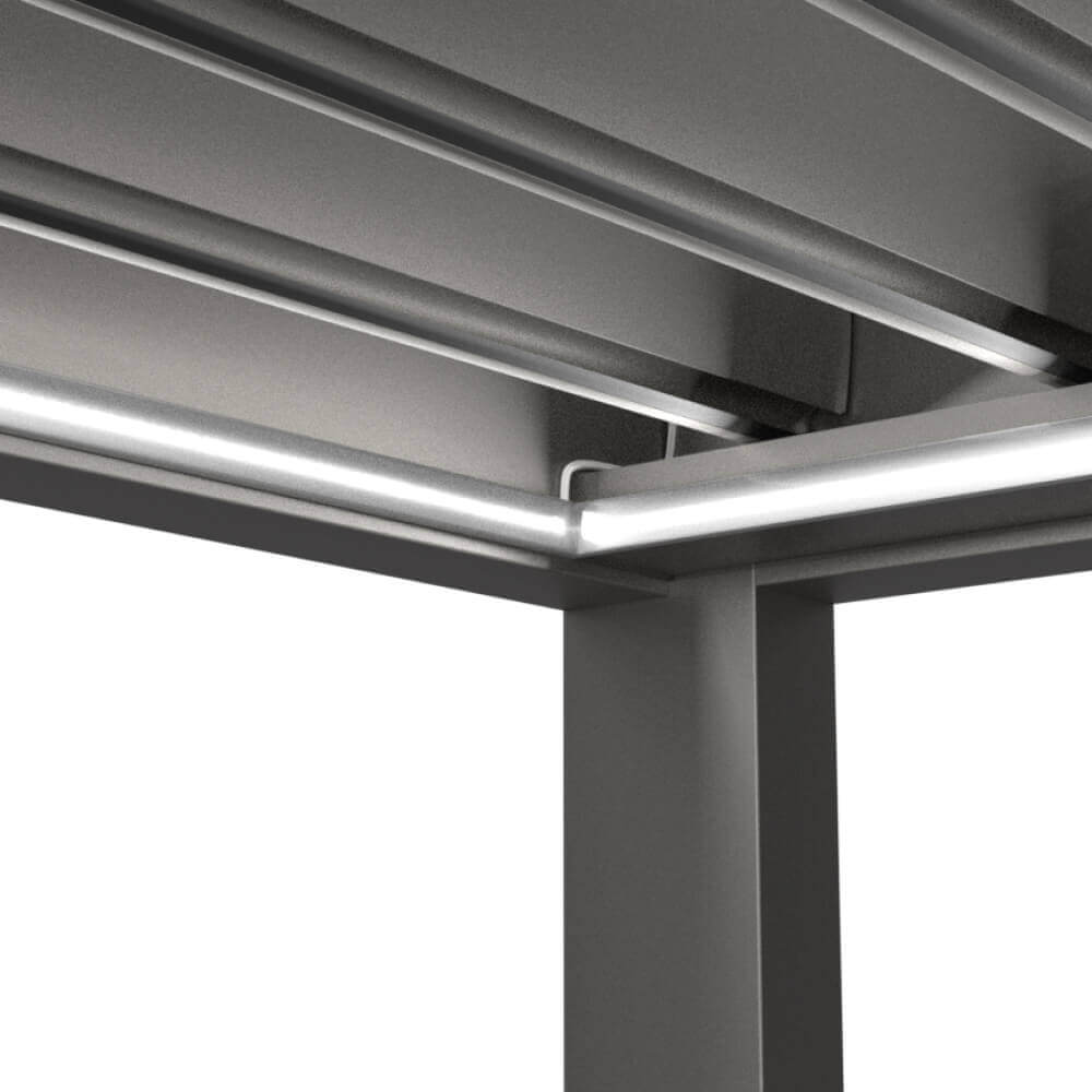 Éclairage LED, toit pergola