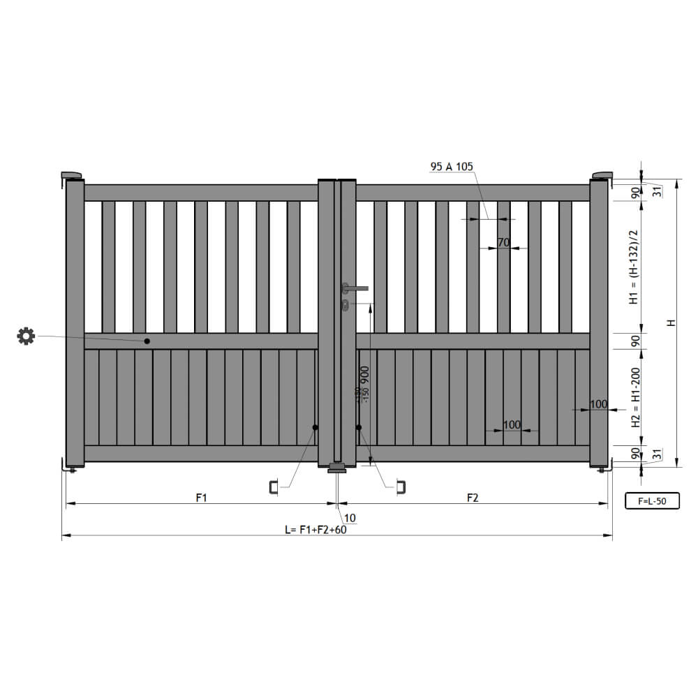 Portail battant sur-mesure